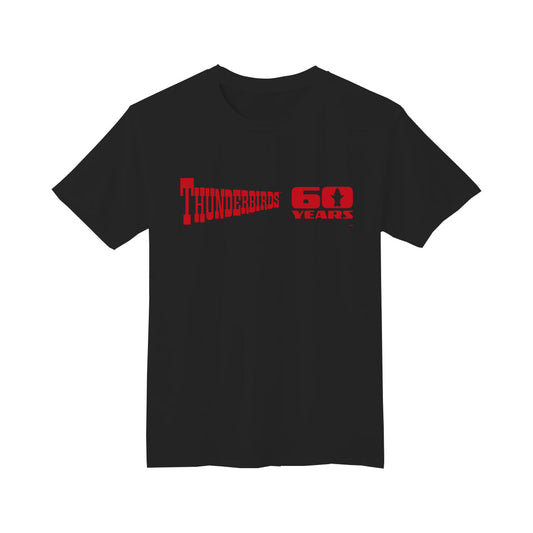 サンダーバード Tシャツ 60周年ロゴ(ブラック)
